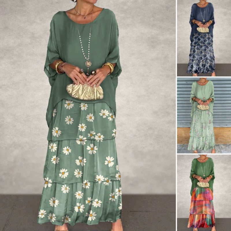 Rochie elegantă cu imprimeu pentru doamne