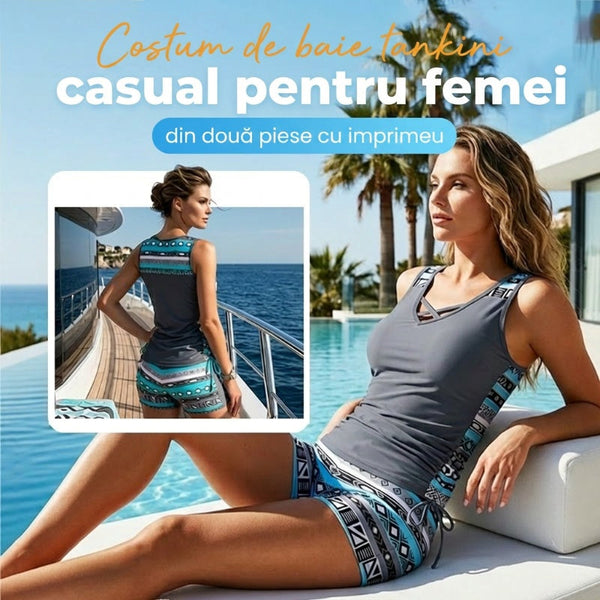 Tankini imprimat confortabil